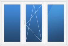 ТРЕХСТВОРЧАТОЕ ОКНО ДОМ "КОРАБЛЬ"